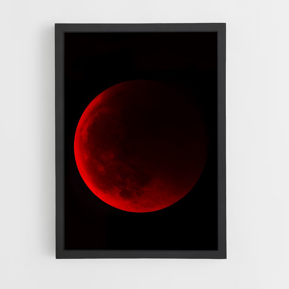 Poster Lune de Sang – affiche Système solaire (vue 2)